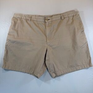 Duluth Trading Co Mens Khaki Chino Shorts Size 48 Cotton Twill Utility Pocket